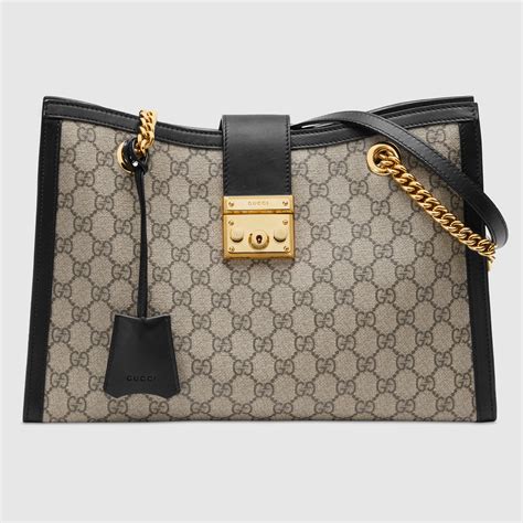 gucci small padlock signature leather shoulder bag|gucci padlock medium shoulder bag.